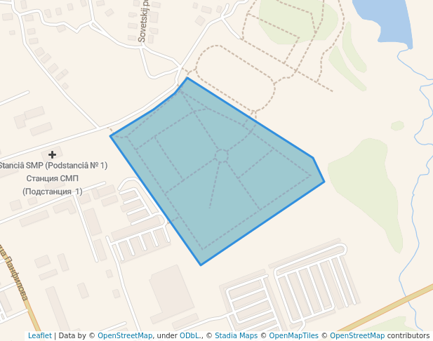 walking in Городской парк map in Volokolamsk