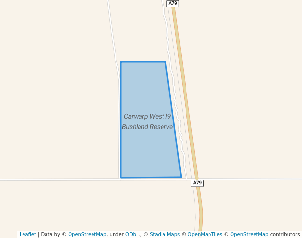 walking in Carwarp West I9 Bushland Reserve map in Carwarp