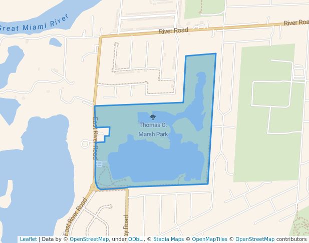 walking in Thomas O. Marsh Park map in Fairfield