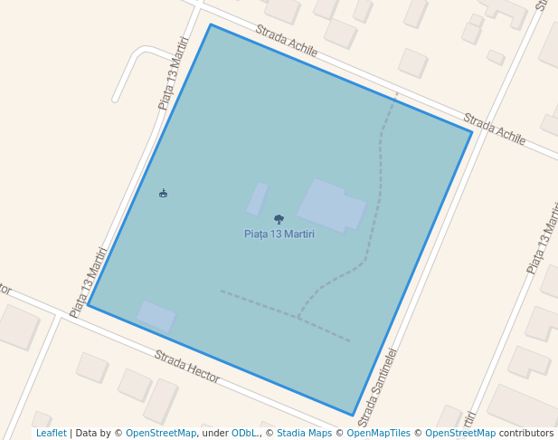walking in Piața 13 Martiri map in Arad