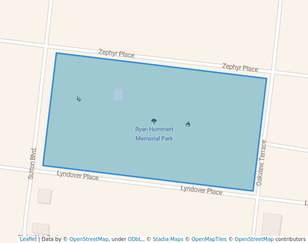 walking in Ryan Hummert Memorial Park map in Maplewood