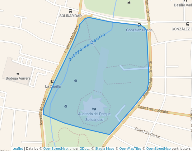 walking in Explanada del Parque Solidaridad map in Tonalá