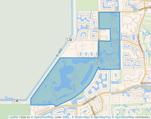 walking in South County Regional Park map in Boca Raton