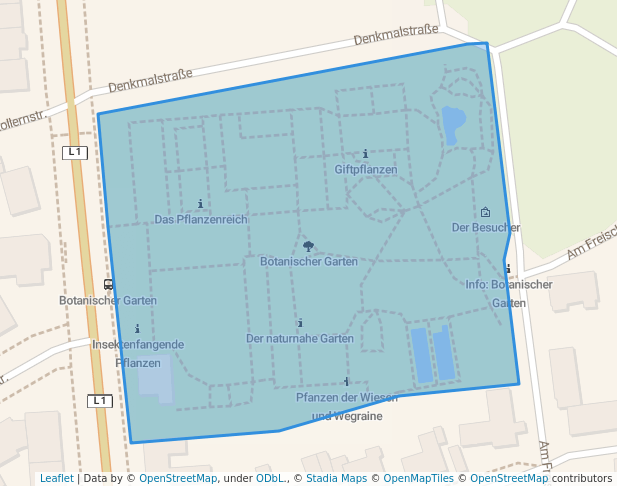 walking in Botanischer Garten map in Duisburg