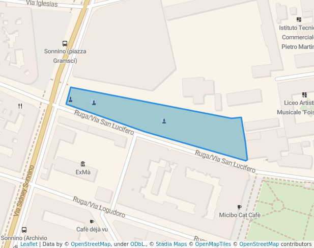 walking in Parco delle Rimembranze map in Cagliari