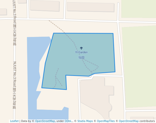 walking in Yi Garden map in Nan Jing Shi