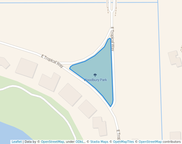 walking in Woodbury Park map in Plantation