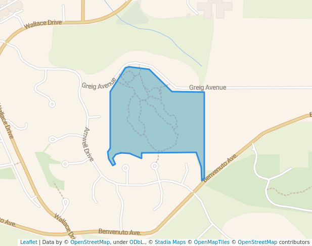 walking in Gore Park map in Brentwood Bay