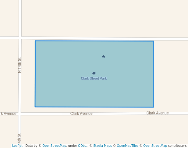 walking in Clark Street Park map in Parsons