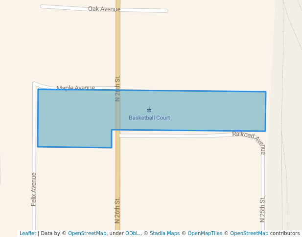 walking in Railroad Park map in Parsons