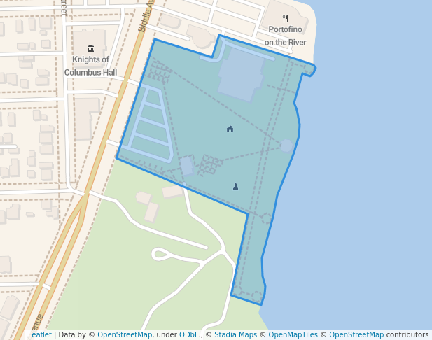 walking in BASF Waterfront Park map in Wyandotte