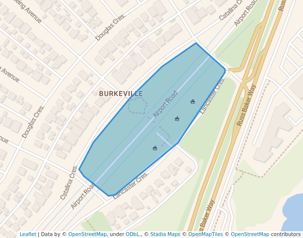 walking in Burkeville Neighbourhood Park map in Richmond