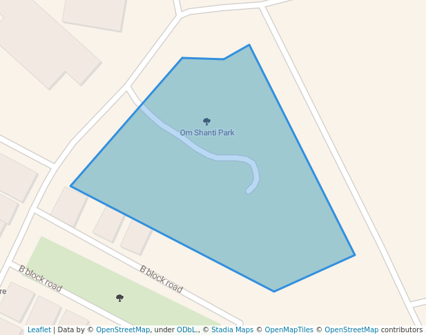 walking in Om Shanti Park map in Ghaziabad