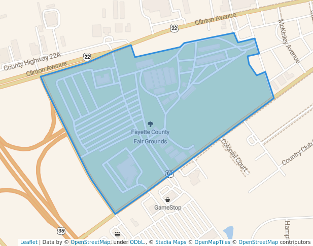 walking in Fayette County Fair Grounds map in Washington Court House