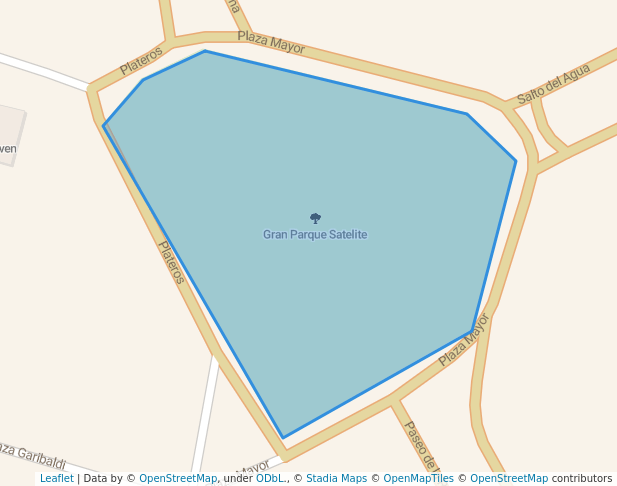 walking in Gran Parque Satelite map in Monterrey