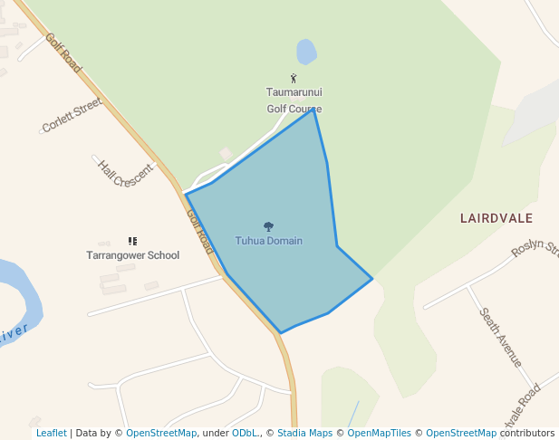 walking in Tuhua Domain map in Taumarunui