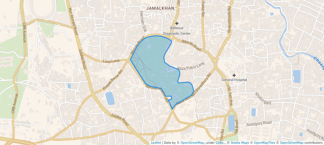 walking in DC Hill map in Chittagong