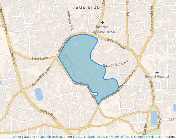 walking in DC Hill map in Chittagong