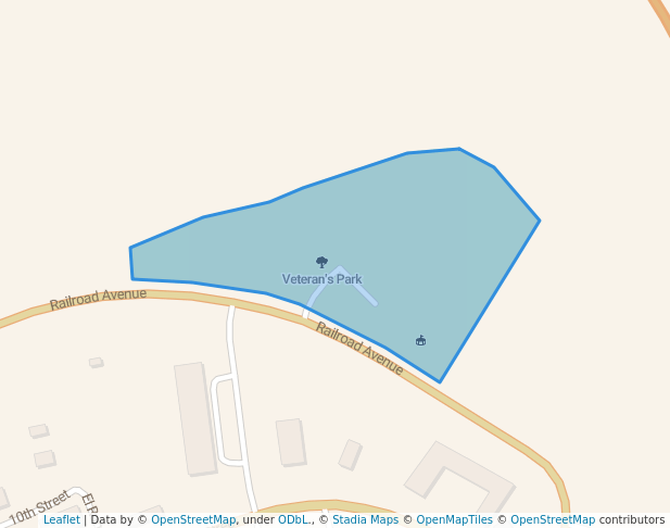 walking in Veteran's Park map in Rock Springs