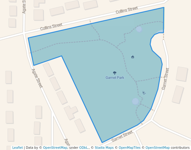 walking in Garnet Park map in Rock Springs