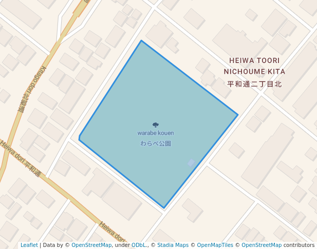 walking in わらべ公園 map in Sapporo