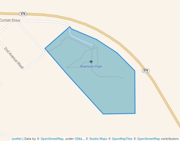 walking in Blairtown Park map in Rock Springs