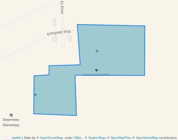 walking in Century West Park map in Rock Springs