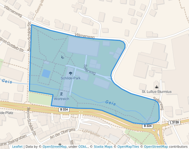 walking in Schilde-Park map in Bad Hersfeld