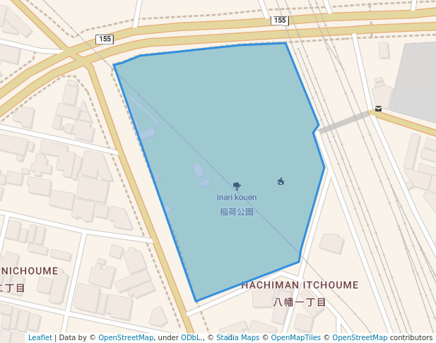 walking in 稲荷公園 map in Ichinomiya