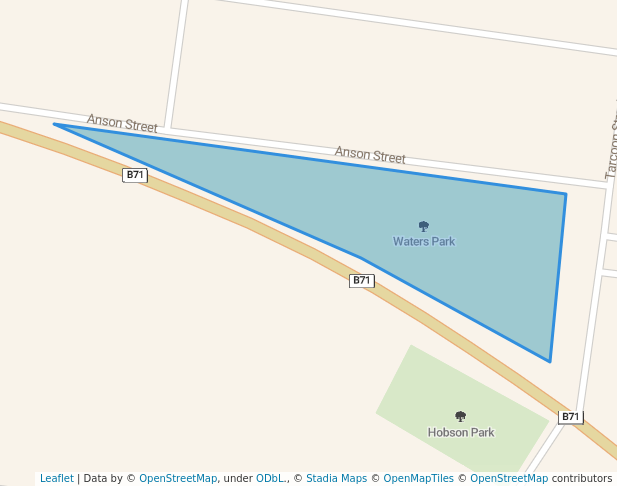 walking in Waters Park map in Bourke