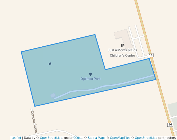 walking in Optimist Park map in Brant