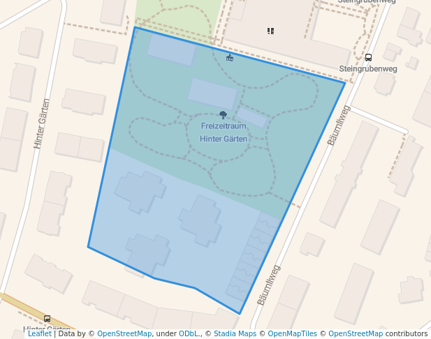 walking in Freizeitraum Hinter Gärten map in Riehen