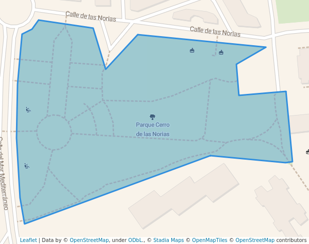 walking in Parque Cerro de las Norias map in Majadahonda
