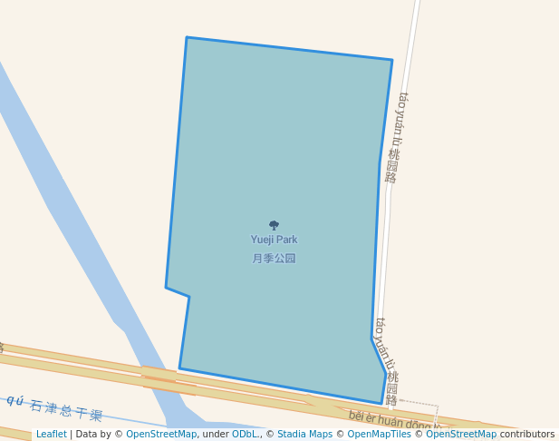 walking in Yueji Park map in Shi Jia Zhuang Shi
