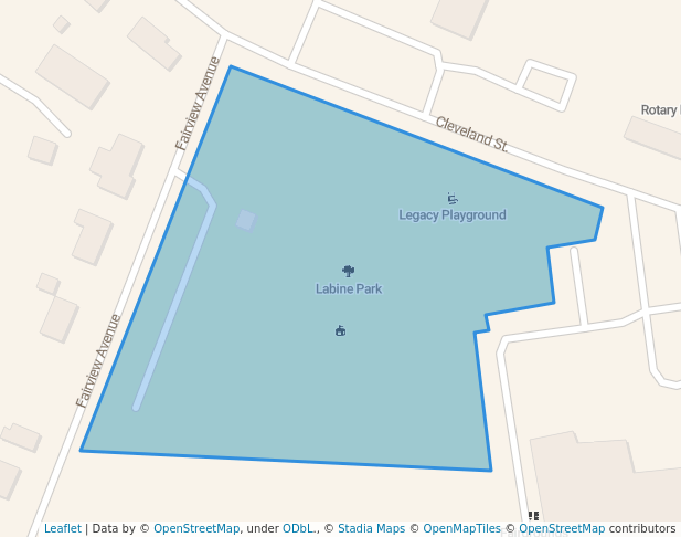 walking in Labine Park map in Nashua