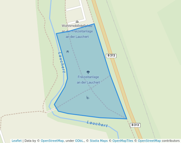 walking in Freizeitanlage an der Lauchert map in Gammertingen