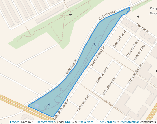 walking in Parque de la Compresa map in Valdemoro