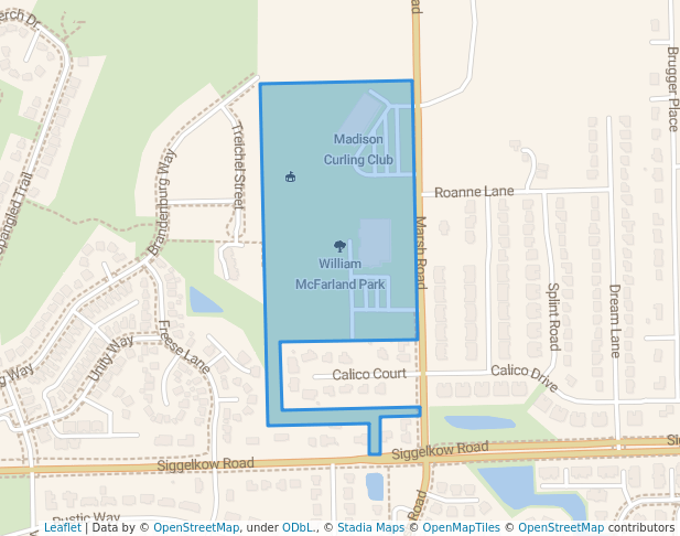walking in William McFarland Park map in McFarland