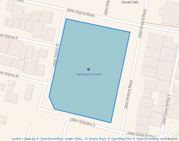 walking in Lapangan Kresna map in Bogor