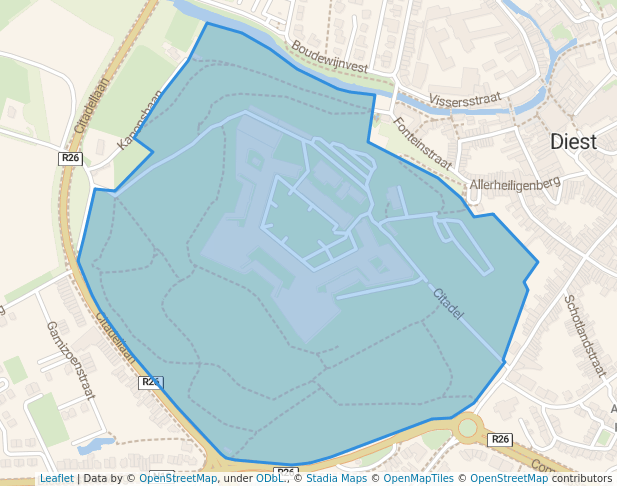 Citadel in Diest | Map and Routes