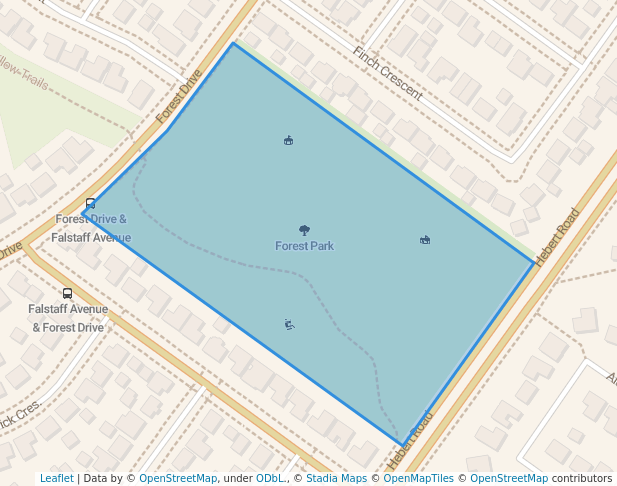 walking in Forest Park map in St. Albert