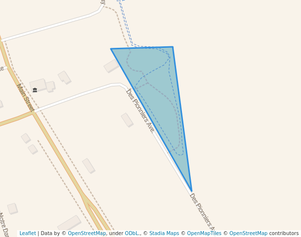 walking in D'Autueil Park map in Ile des Chênes