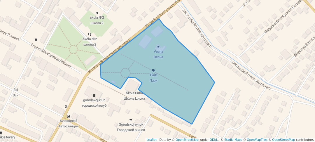 walking in Парк map in Dagestanskie Ogni