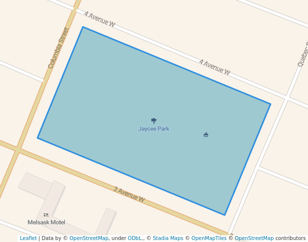 walking in Jaycee Park map in Melville