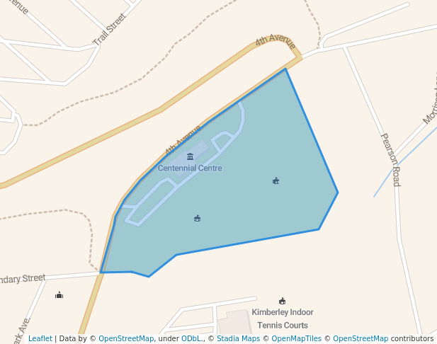 walking in Coronation Park map in Kimberley