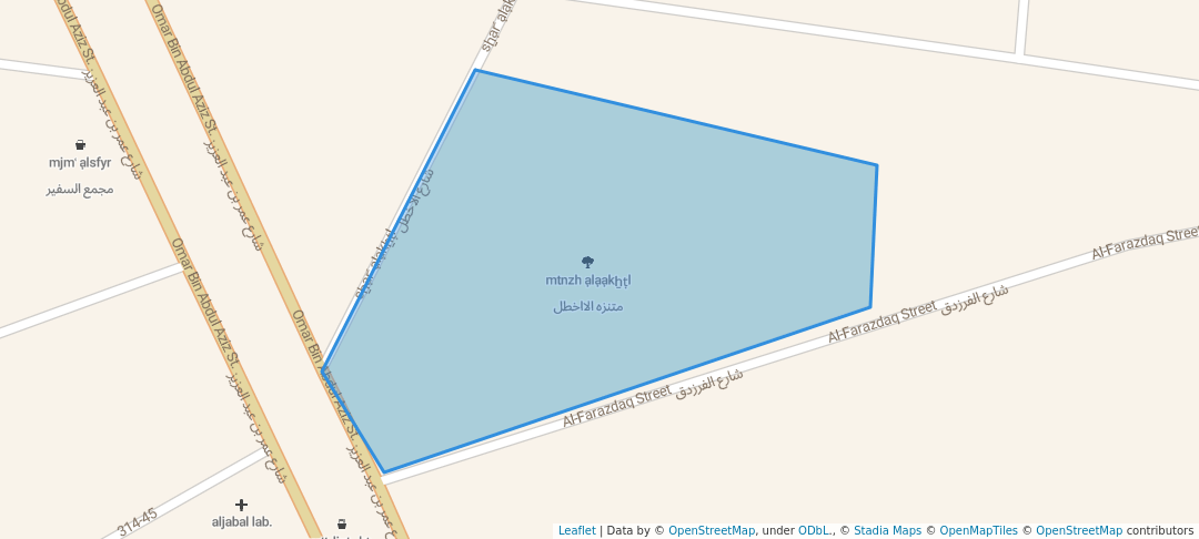 walking in متنزه الااخطل map in Baghdad