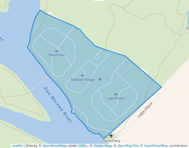 walking in Lake Red Rock - Howell Station Campground map in Knoxville
