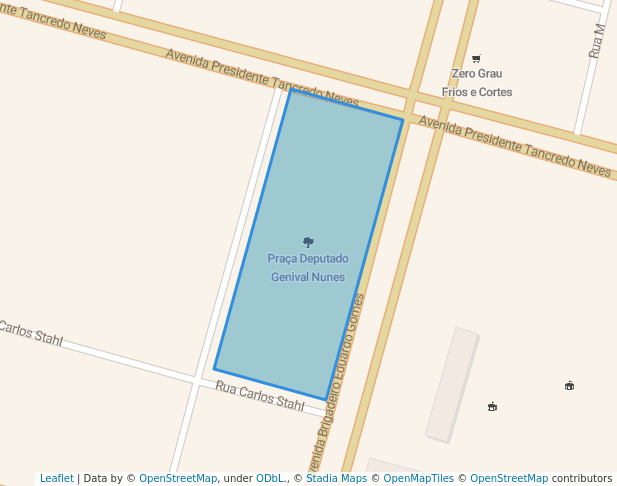 walking in Praça Deputado Genival Nunes map in Vilhena