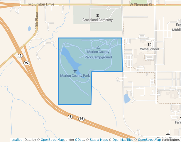 walking in Marion County Park map in Knoxville