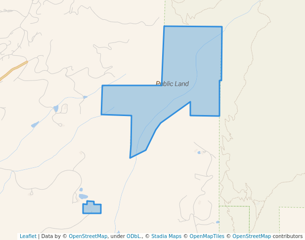 walking in Public Land map in Bozeman